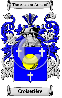 Croisetière Family Crest Download (JPG) Heritage Series - 300 DPI