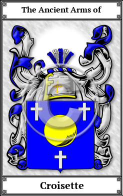 Croisette Family Crest Download (JPG)  Book Plated - 150 DPI