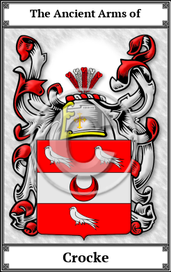 Crocke Family Crest Download (JPG) Book Plated - 300 DPI
