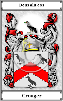 Croager Family Crest Download (JPG)  Book Plated - 150 DPI