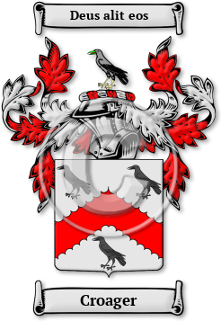 Croager Family Crest Download (jpg) Legacy Series - 150 DPI