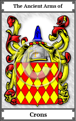 Crons Family Crest Download (JPG)  Book Plated - 150 DPI