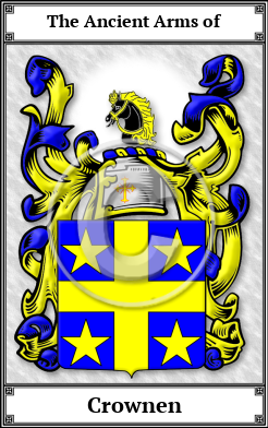 Crownen Family Crest Download (JPG) Book Plated - 600 DPI