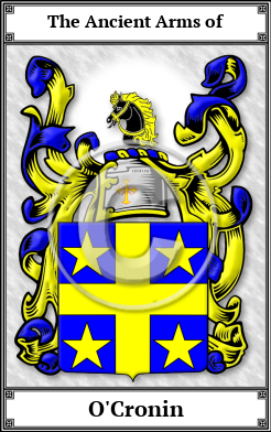 O'Cronin Family Crest Download (JPG)  Book Plated - 150 DPI