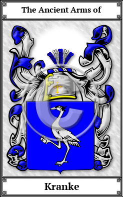 Kranke Family Crest Download (JPG)  Book Plated - 150 DPI