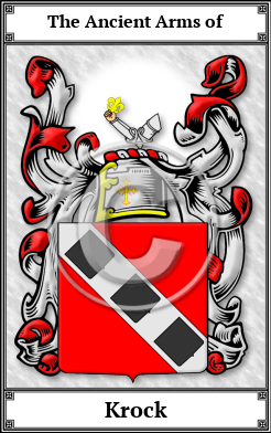 Krock Family Crest Download (JPG) Book Plated - 600 DPI