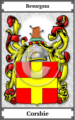 Corsbie Family Crest Download (JPG)  Book Plated - 150 DPI