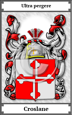 Croslane Family Crest Download (JPG) Book Plated - 600 DPI