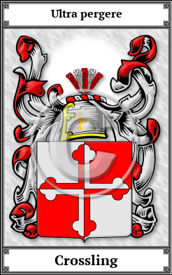 Crossling Family Crest Download (JPG)  Book Plated - 150 DPI