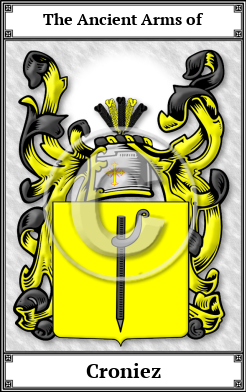 Croniez Family Crest Download (JPG) Book Plated - 600 DPI