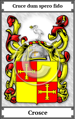 Crosce Family Crest Download (JPG)  Book Plated - 150 DPI