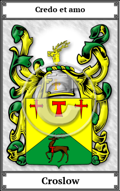 Croslow Family Crest Download (JPG)  Book Plated - 150 DPI