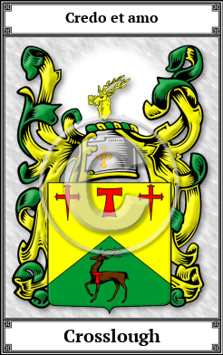 Crosslough Family Crest Download (JPG) Book Plated - 600 DPI