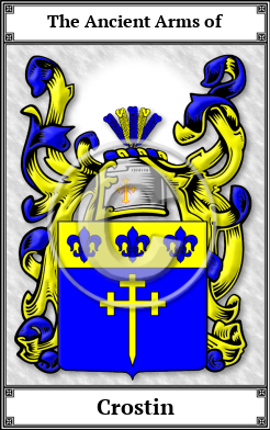 Crostin Family Crest Download (JPG) Book Plated - 600 DPI