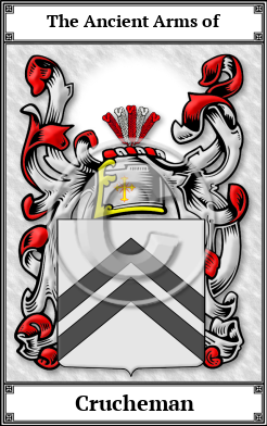 Crucheman Family Crest Download (JPG)  Book Plated - 150 DPI
