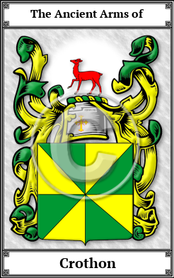 Crothon Family Crest Download (JPG) Book Plated - 600 DPI