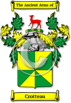 Crotteau Family Crest Download (jpg) Legacy Series - 150 DPI