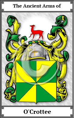 O'Crottee Family Crest Download (JPG)  Book Plated - 150 DPI
