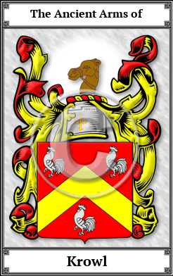 Krowl Family Crest Download (JPG) Book Plated - 600 DPI