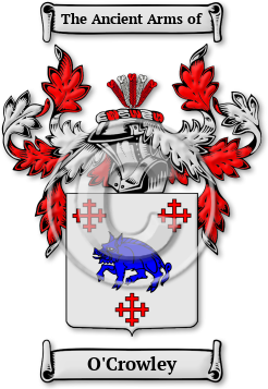 O'Crowley Family Crest Download (jpg) Legacy Series - 150 DPI
