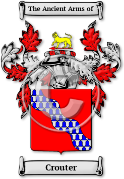 Crouter Family Crest Download (jpg) Legacy Series - 150 DPI