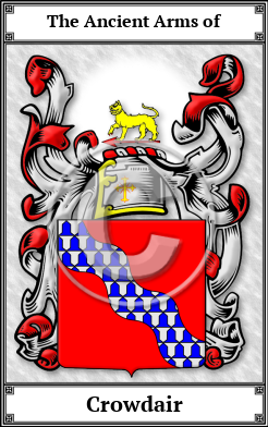 Crowdair Family Crest Download (JPG) Book Plated - 600 DPI