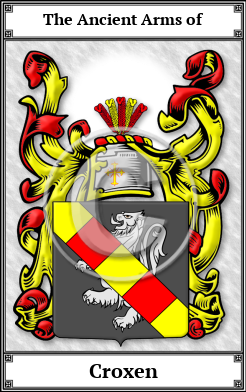 Croxen Family Crest Download (JPG)  Book Plated - 150 DPI