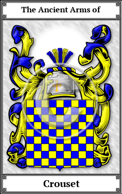 Crouset Family Crest Download (JPG)  Book Plated - 150 DPI