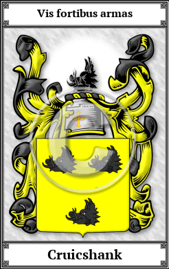 Cruicshank Family Crest Download (JPG)  Book Plated - 150 DPI