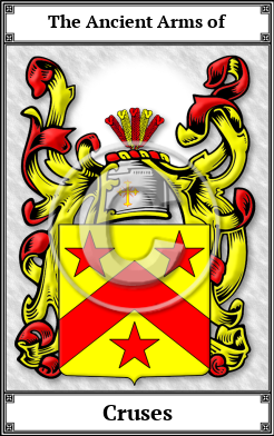 Cruses Family Crest Download (JPG)  Book Plated - 150 DPI