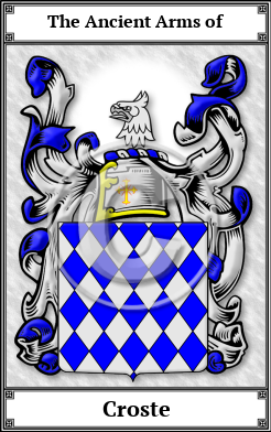 Croste Family Crest Download (JPG)  Book Plated - 150 DPI