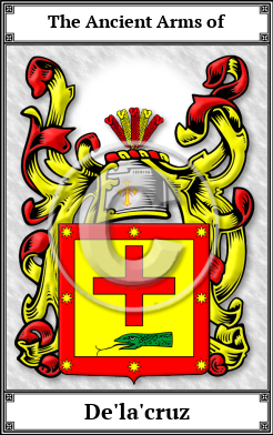 De'la'cruz Family Crest Download (JPG)  Book Plated - 150 DPI