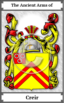 Creir Family Crest Download (JPG)  Book Plated - 150 DPI