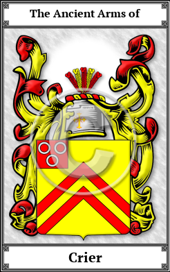 Crier Family Crest Download (JPG)  Book Plated - 150 DPI