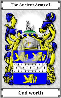 Cud worth Family Crest Download (JPG) Book Plated - 600 DPI