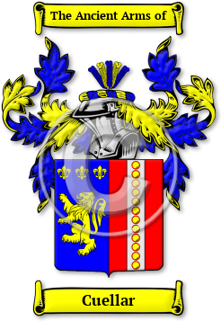 Cuellar Family Crest Download (jpg) Legacy Series - 150 DPI