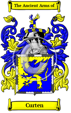 Curten Family Crest/Coat of Arms
