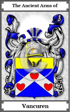 Vancuren Family Crest Download (JPG)  Book Plated - 150 DPI