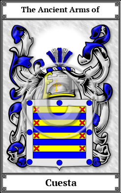 Cuesta Family Crest Download (JPG) Book Plated - 600 DPI