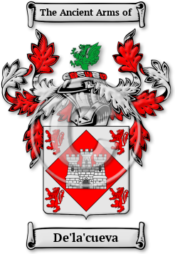 De'la'cueva Family Crest Download (jpg) Legacy Series - 150 DPI