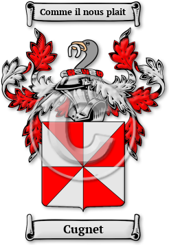Cugnet Family Crest Download (jpg) Legacy Series - 150 DPI