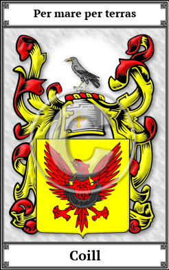 Coill Family Crest Download (JPG)  Book Plated - 150 DPI