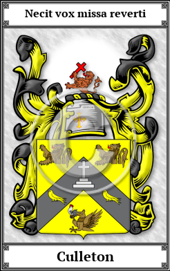 Culleton Family Crest Download (JPG)  Book Plated - 150 DPI