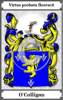 O'Colligan Family Crest Download (JPG) Book Plated - 600 DPI