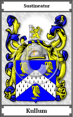 Kullum Family Crest Download (JPG)  Book Plated - 150 DPI