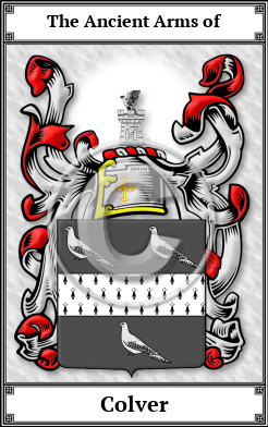 Colver Family Crest Download (JPG) Book Plated - 600 DPI