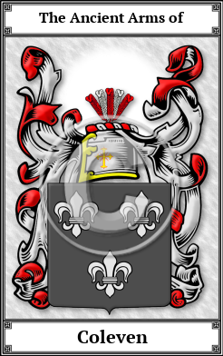 Coleven Family Crest Download (JPG)  Book Plated - 150 DPI