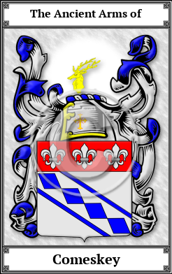 Comeskey Family Crest Download (JPG)  Book Plated - 150 DPI