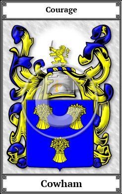 Cowham Family Crest Download (JPG)  Book Plated - 150 DPI