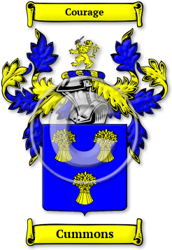 Cummons Family Crest Download (jpg) Legacy Series - 150 DPI